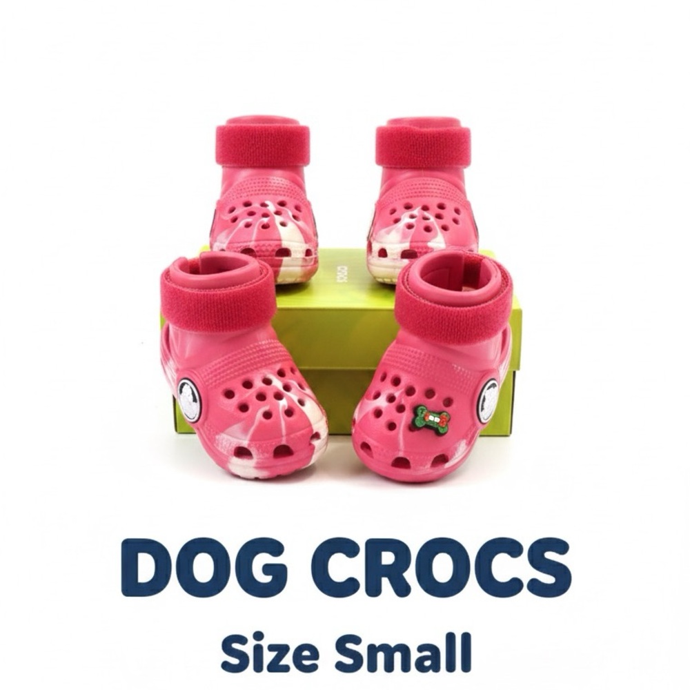 CROCS Pink Dog Shoes for Small Pets